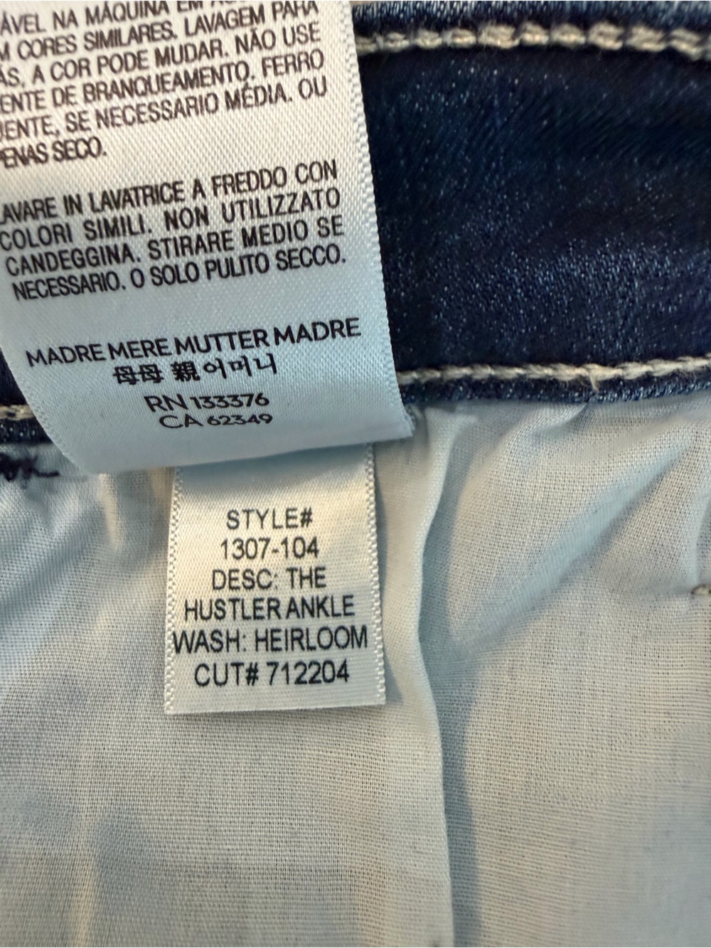 MOTHER Denim The Hustler Ankle Jeans in Heirloom Size 26 Great Condition - Picture 12 of 13
